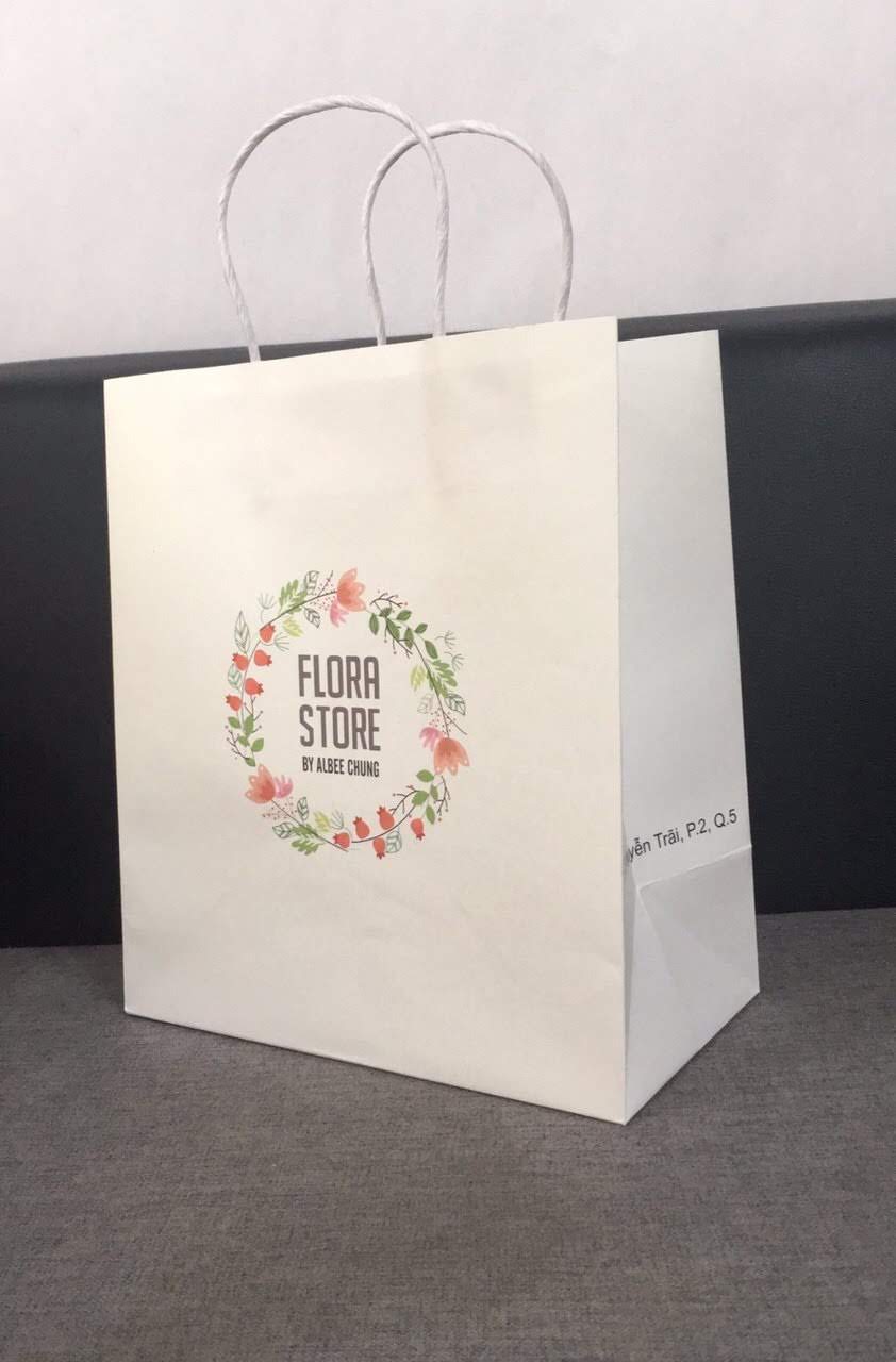 Dòng túi giấy kraft trắng cao cấp ( White kraft paper bag)